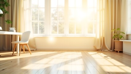 A serene indoor scene in a white pot on a bright, sunlit table