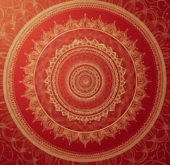 Vibrant Mandala Artwork A Sacred Geometric Digital Evoking Harmony and Spiritual Reflection