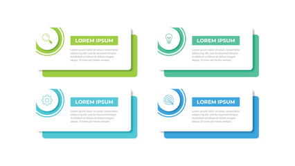 Vector infographic design template with 4 options or steps