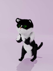 癒しの風景・お願いポーズの子猫