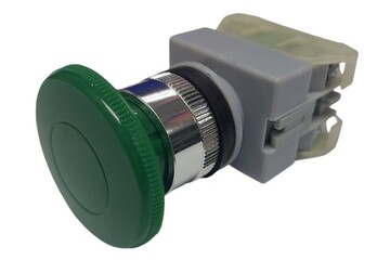 Machine Button hand press button green colour, button ON