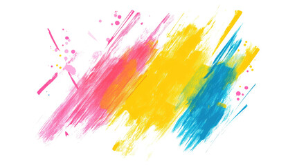 drawn colorful scribble on a white transparent background
