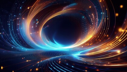 Obraz premium Captivating Cosmic Vortex of Swirling Celestial Energy and Light