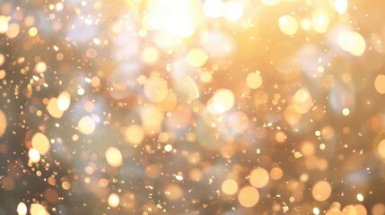 The vibrant display of orange bokeh lights sparkles as confetti gracefully falls, enhancing the joyous ambiance of the celebration