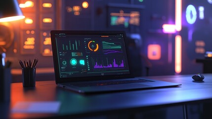 Productivity Improvement Display on a Digital Interface in a Modern Office