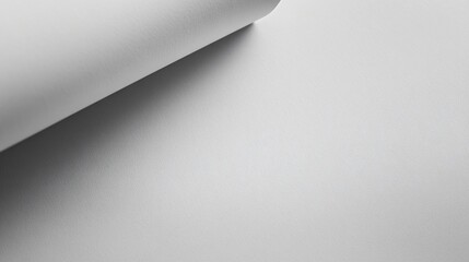 Close-up of white textured paper with a soft curve and subtle shadow.