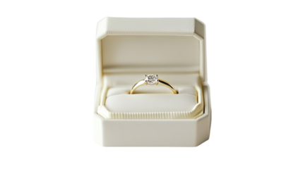 ring in a box on a white transparent background