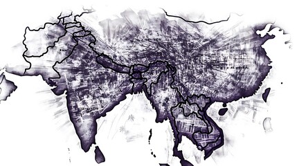 Obraz premium a map of the world on white background.