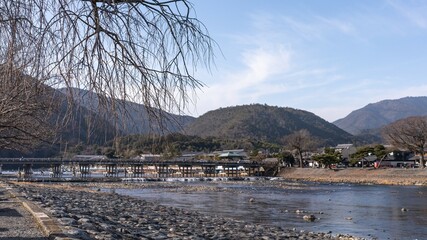 京都　嵐山　渡月橋