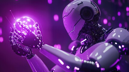 Cybernetic Vision, Robot with Digital Data Particles