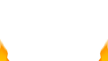 Background white with yellow fire elements border. Vector can be used for banners, posters, power points, templates, slides, etc.