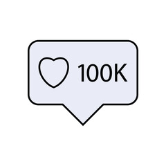 Popular Icon. Liked Many People, Symbol Many Viewers - Vector. 