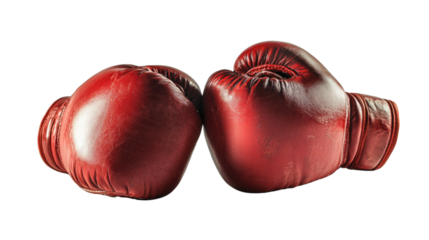 boxing gloves on a white transparent background