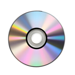 Compact disc isolated on transparent background. 3D rendering.