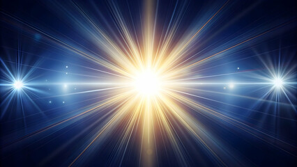 Fototapeta premium Sparkling white lens flare with glowing sun rays on a background, sun, lens flare, light, bright, shiny,abstract, sun rays