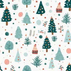 Christmas theme and Ornament tile Pattern
