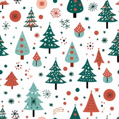 Fototapeta premium Christmas theme and Ornament tile Pattern