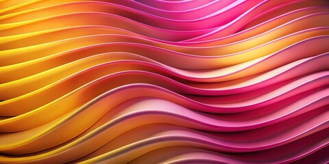 Abstract render with organic, wavy surfaces in contemporary pink and yellow wallpaper, abstract,render, organic, wavy, surfaces