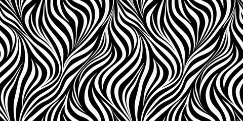 Abstract black and white zebra stripes seamless pattern background, zebra, stripes, seamless, pattern