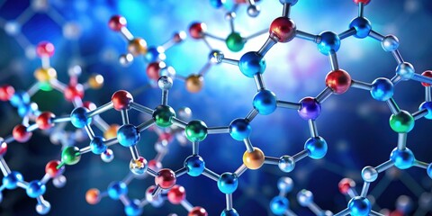 Molecular structure of a drug showing intricate chemical bonds, chemistry, pharmaceuticals, medication, science