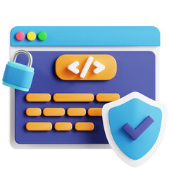 Website Security 3D Icon