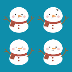 cute snowman character