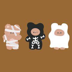 cute bunny in Halloween costume
