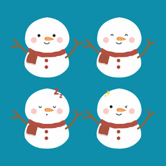 cute snowman character