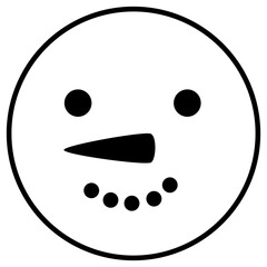Fototapeta premium Snowman Outline