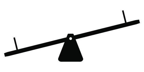 Seesaw icon. Playground construction icon. Vector illustration.