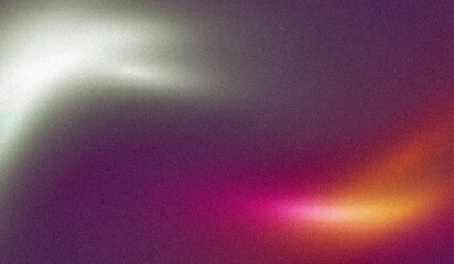 Vibrant grainy background, glowing magenta orange gray abstract noise texture shape on black banner poster header backdrop, copy space
