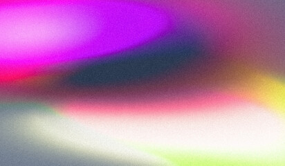 Vibrant grainy background, glowing pink purple white abstract noise texture shape on black banner poster header backdrop, copy space