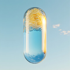 glass of pills ai generative 