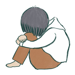 落ち込む人のイラスト