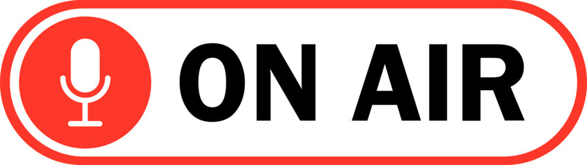 On air icon with microphone sign.