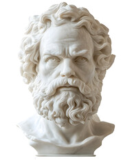 Detailed Marble Bust of Philosopher from Classical Renaissance Era