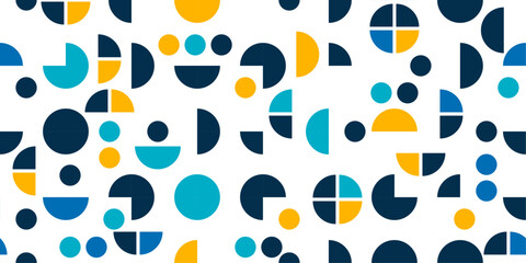 Geometric mosaic pattern. Vector pattern from the geometry of circles.