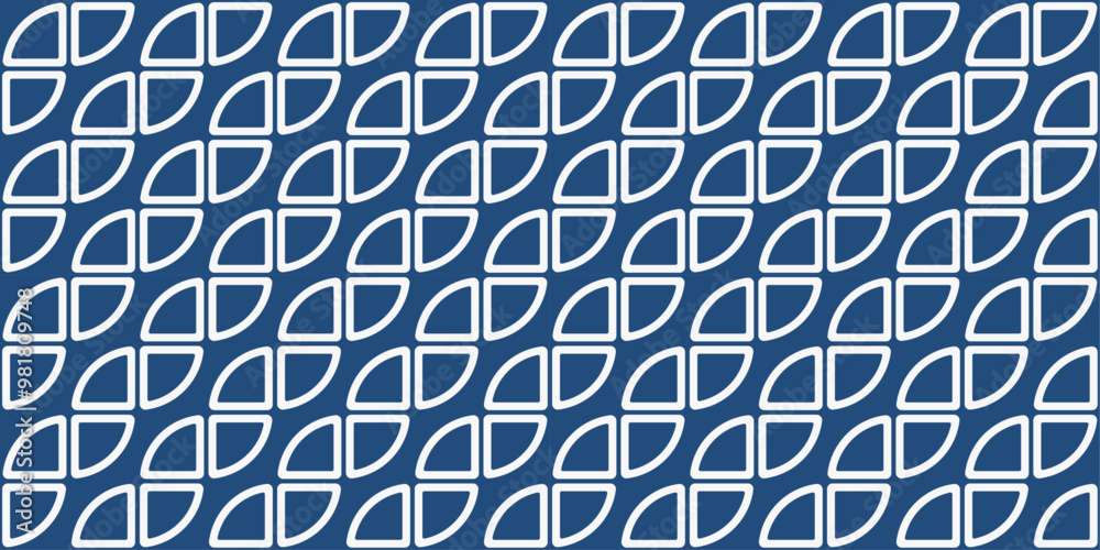 Poster Diagonal quarter circle pattern. Vector blue pattern with diagonal pattern.