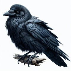 Fototapeta premium Carrion Crow Corvus corone isolated on a white background