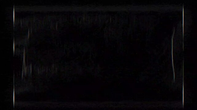 Textures animation with heavy distortion effects, flickering and chromatic aberrations on a black background