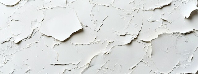 Obraz premium White Textured Wall with Abstract Cracked Patterns