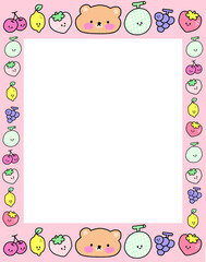 귀여운 과일 테두리