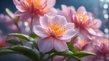 Fototapeta premium Focus on colorful flowers