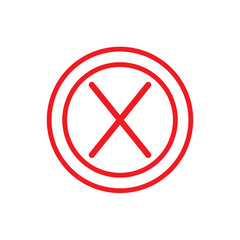 Obraz premium blocked icon illustration a white background