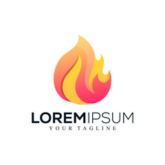 Abstract fire logo design