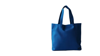 Blank canvas bag on a white transparent background