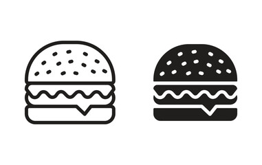 Fototapeta premium Burger icon vector, Burger sign vector 