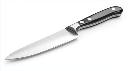 Professional Chef Knife on White Background