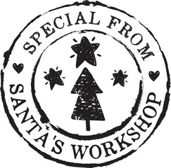 Christmas Postage Postal Stamp SVG Vector