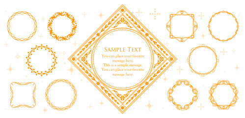 ハロウィンをイメージしたゴージャスなフレームデザインセット